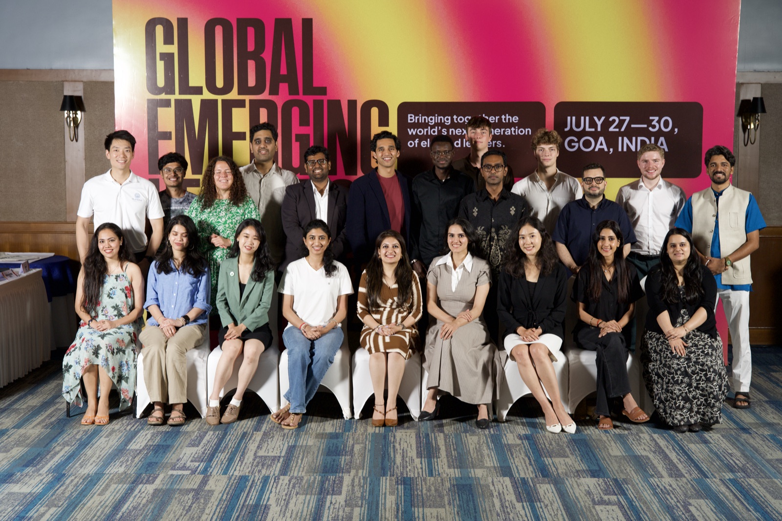 Group photo of young elected officials at the Global Emerging Leaders Forum in Goa